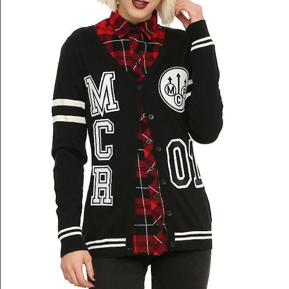 Hot Topic Sweaters - Hot Topic My Chemical Romance Varsity Cardigan